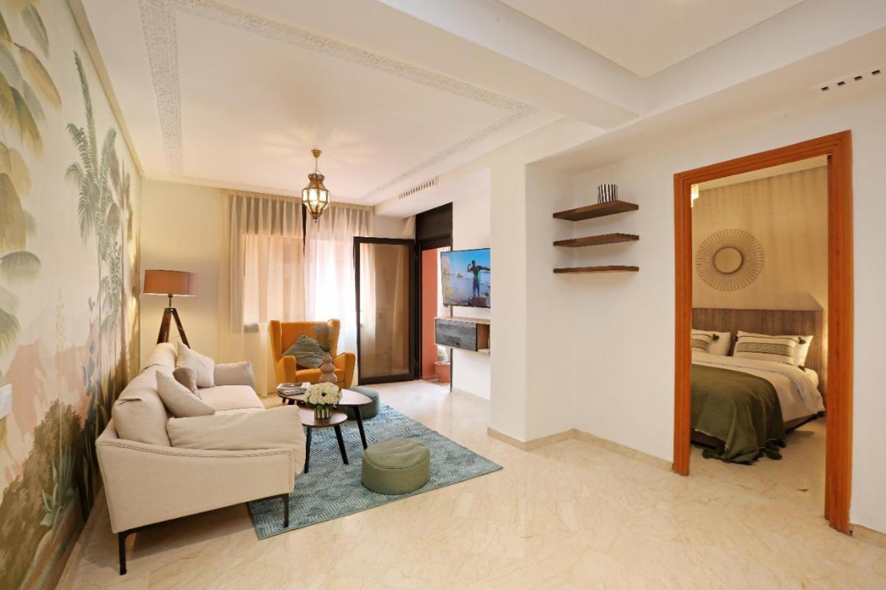 Appartement Moderne En City Center Marrakech-Gueliz Marrakesh Bagian luar foto